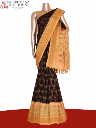 Designer Exclusive Handloom Ikat Soft Silk Saree